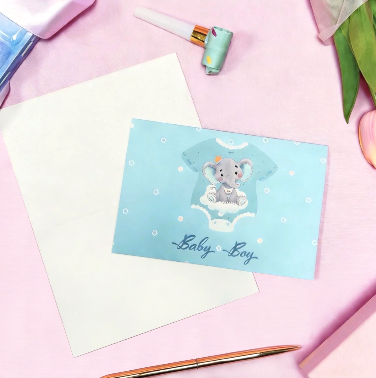 Happy birthday card（elephant）