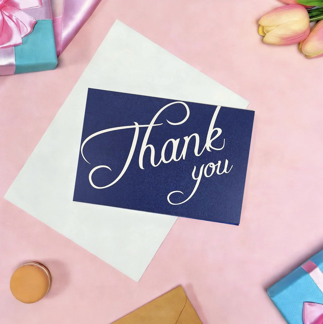 Navy Blue Thank You Cards