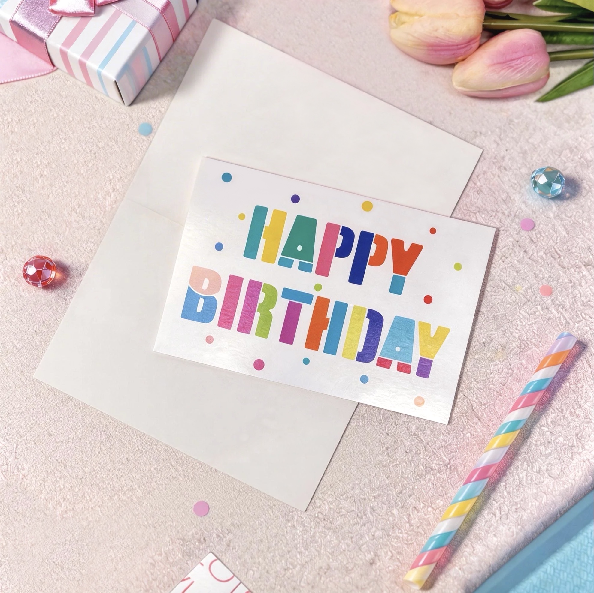 Birthday Card((Bold letters)
