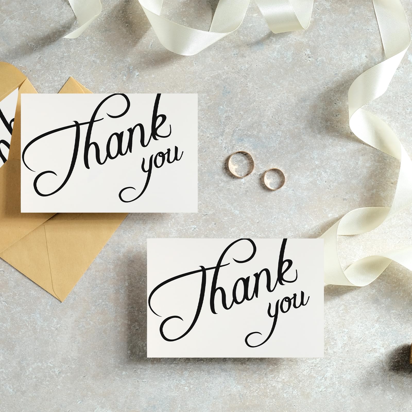 White Thank You Card
