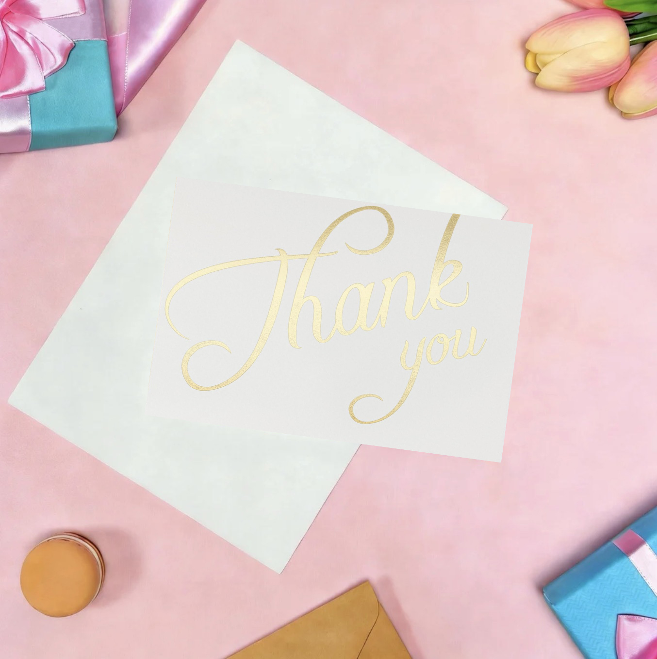 Gold Foil Thank you Card