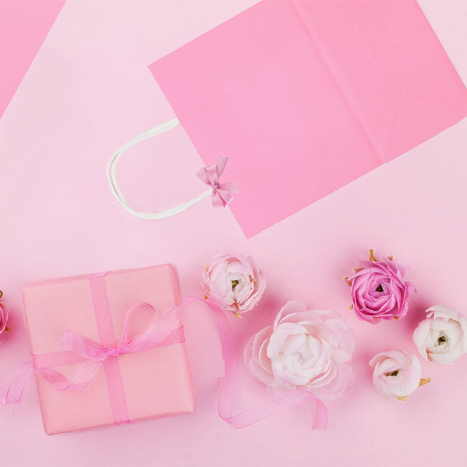 Pink Kraft Paper Gift Bags